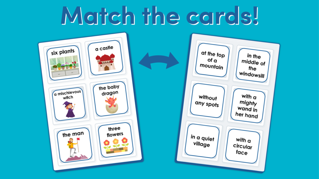 Year 4 Expanded Noun Phrases Matching Cards Game