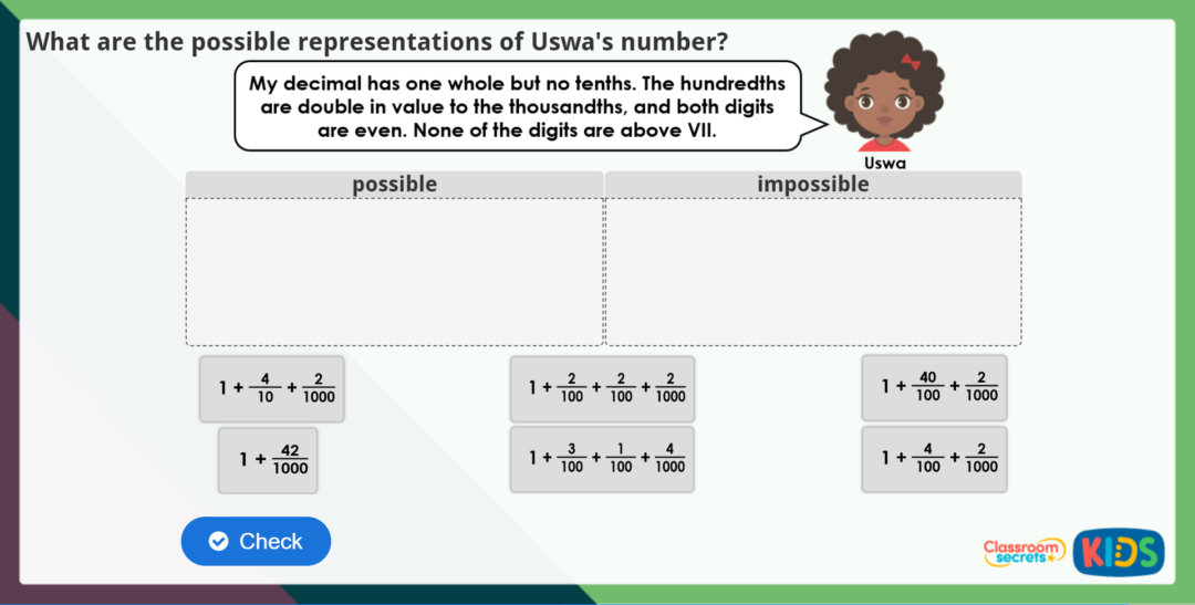 fractions and decimals problem solving year 5