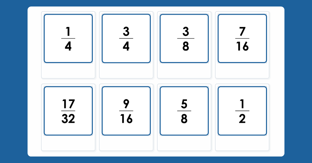 Year 5 Ordering Fractions Sequencing Game Classroom Secrets Kids