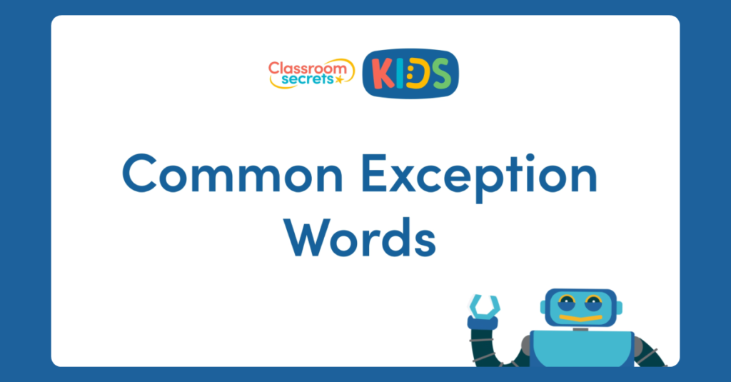 Common Exception Words Video Tutorial