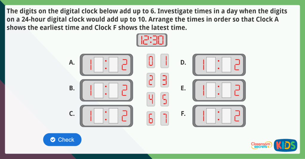 Year 3 The 24-Hour Clock Maths Challenge