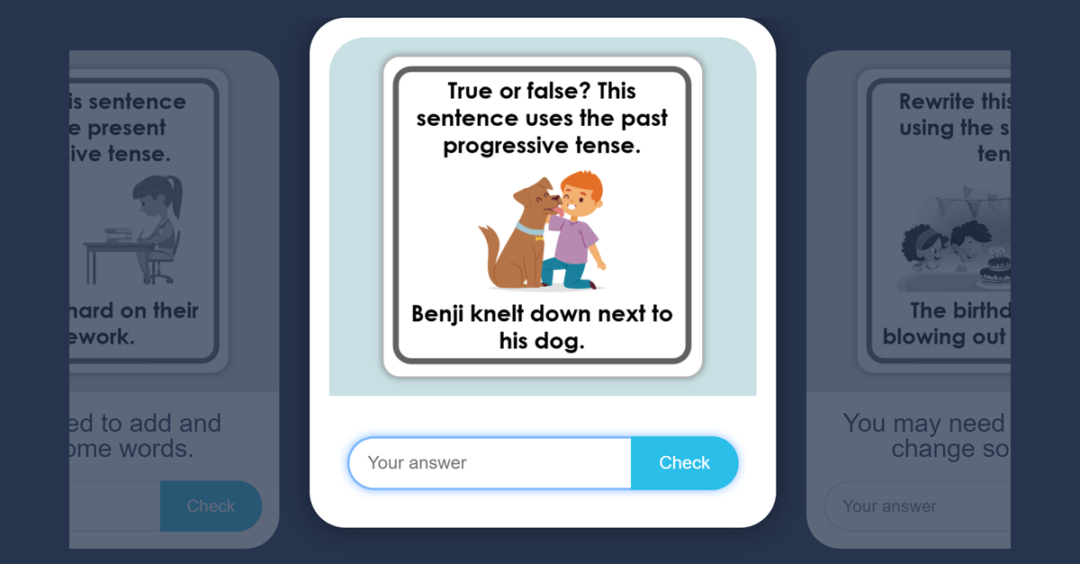 Year 2 Using Tenses Flash Cards Game Classroom Secrets Kids