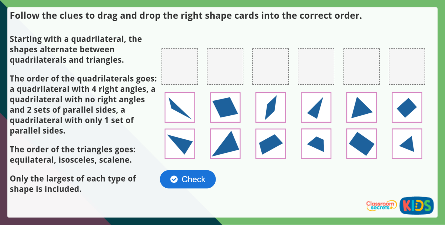 Year 4 Compare and Classify Shapes Maths Challenge | Classroom Secrets Kids