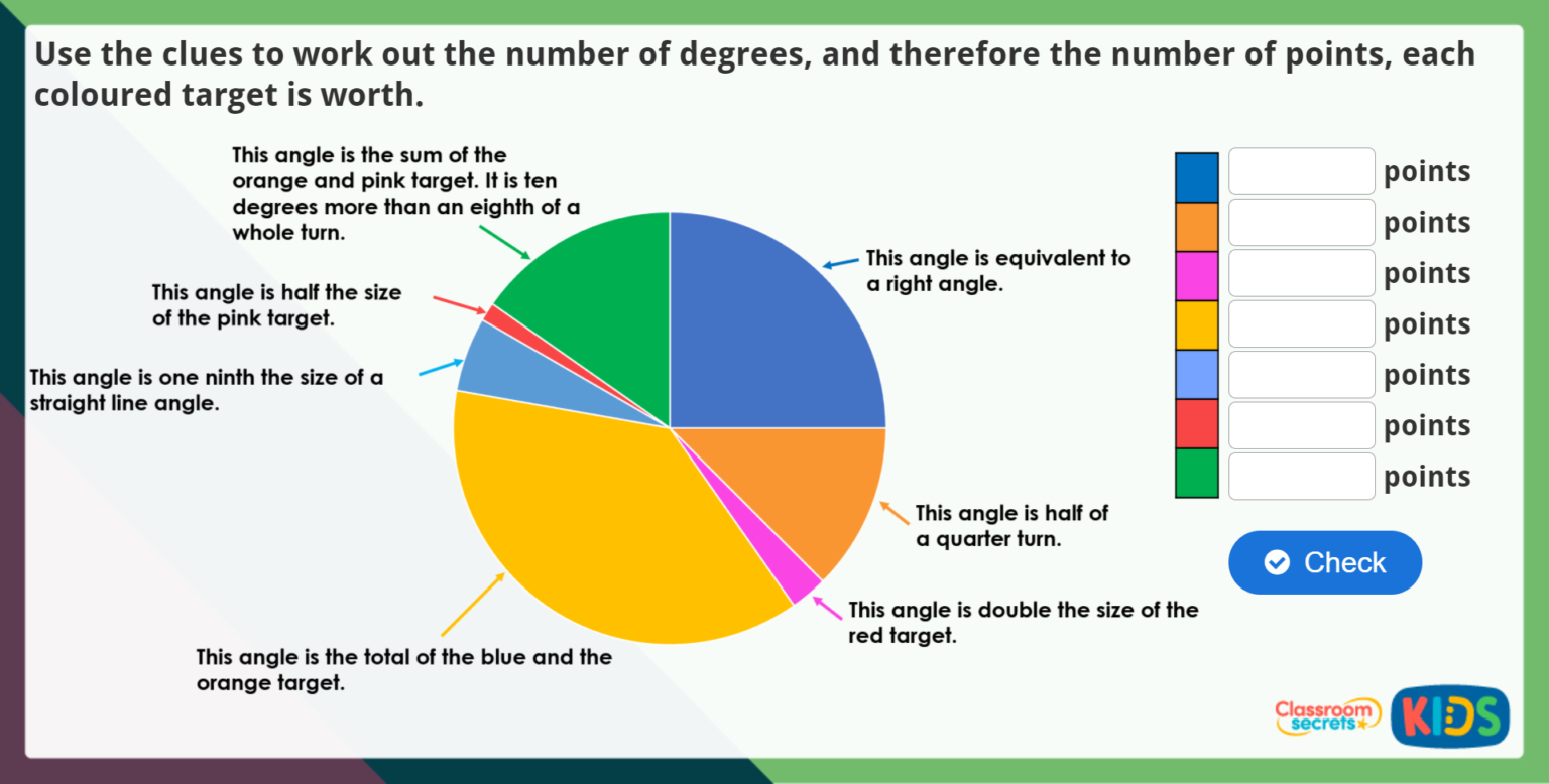 Year 5 Angles Around a Point Maths Challenge | Classroom Secrets Kids