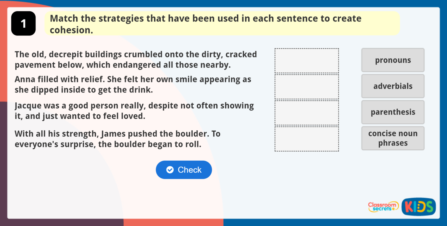 Year 5 Building Cohesion Game 2 Classroom Secrets Kids