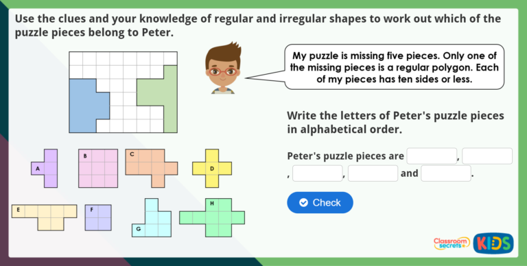 Year 5 Regular and Irregular Shapes Maths Challenge | Classroom Secrets ...