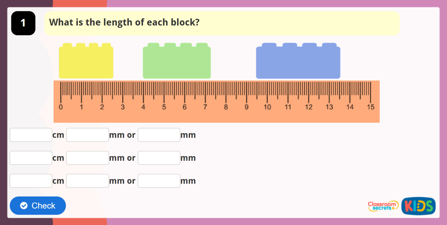 Year 3 Equivalent Lengths -mm And Cm Game | Classroom Secrets Kids