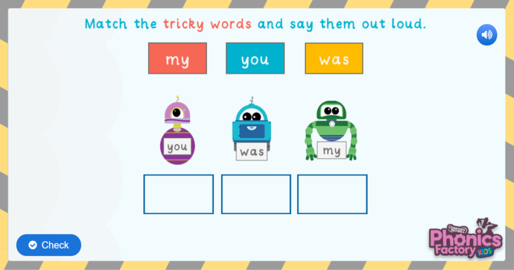 tricky words game phase 3