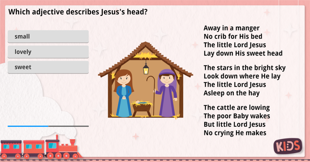 Year 2 Christmas Away in a Manger Comprehension