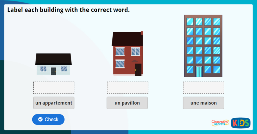 French Homes and Streets Interactive Activity