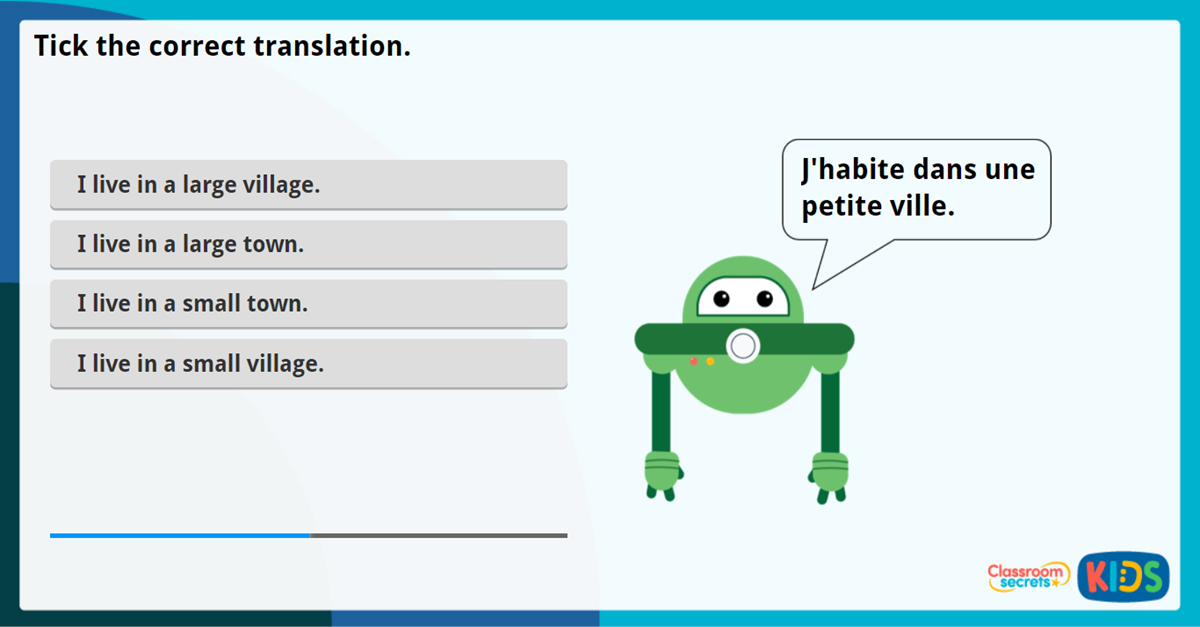 French Where Do You Live Activity Classroom Secrets Kids CUP Year X Interactive Game Image Template 3