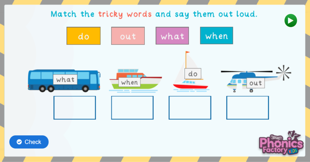 tricky words game