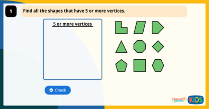 Year 2 Count Vertices on 2D Shapes Game | Classroom Secrets Kids