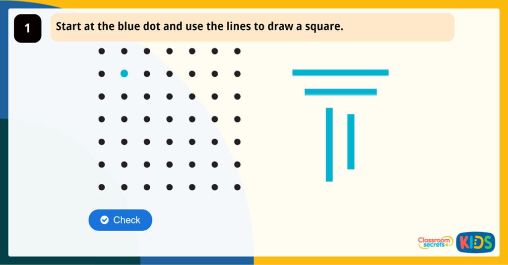 Year 2 Draw 2D Shapes Game