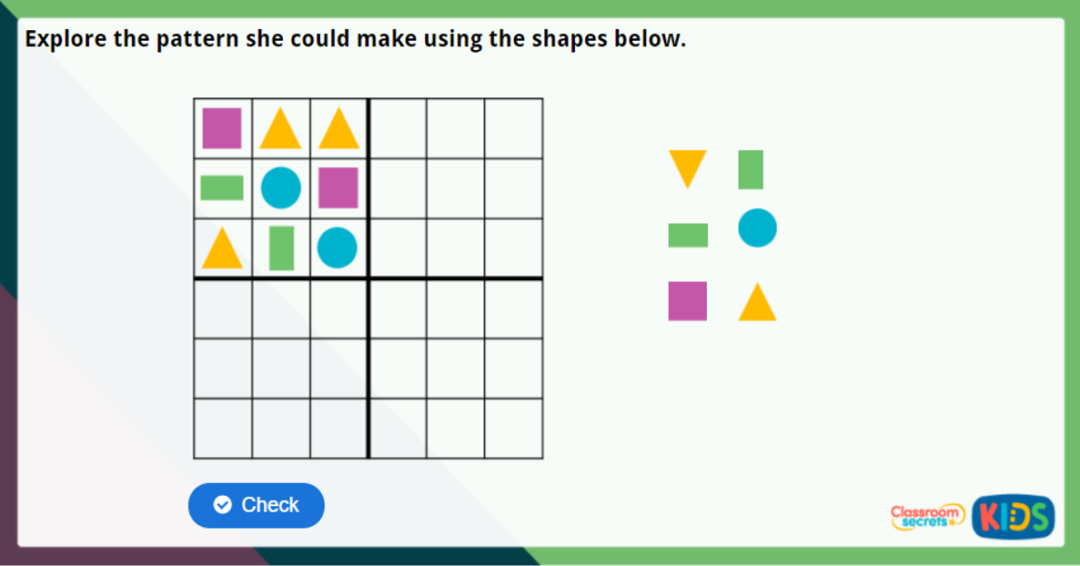 Year 2 Lines of Symmetry Maths Challenge Classroom Secrets Kids