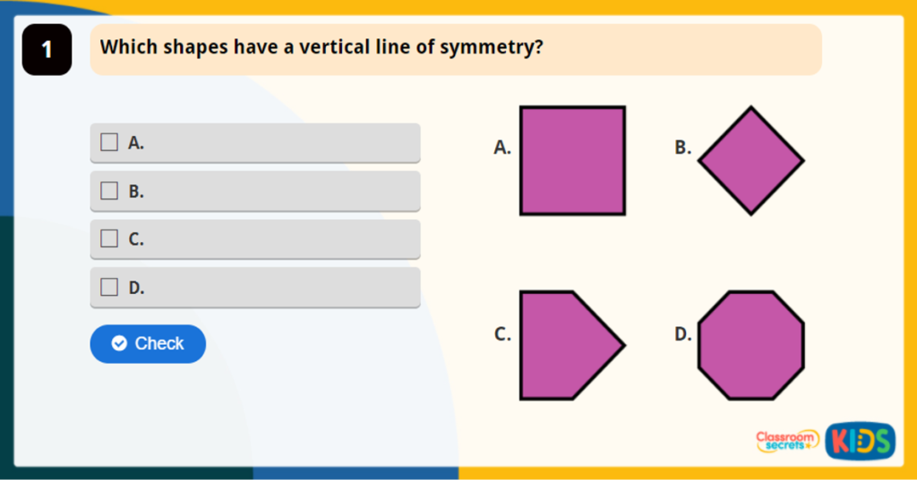 Year 2 Line of Symmetry Game
