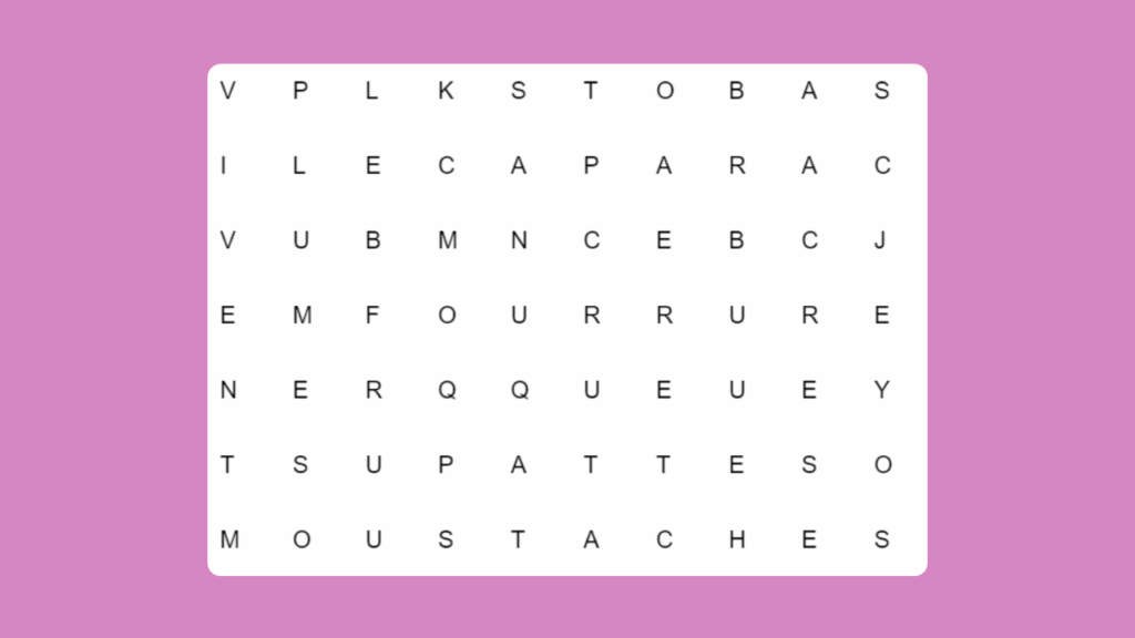 French Describe Animals Word Search