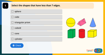 Year 2 Count Edges on 3D Shapes Game | Classroom Secrets Kids