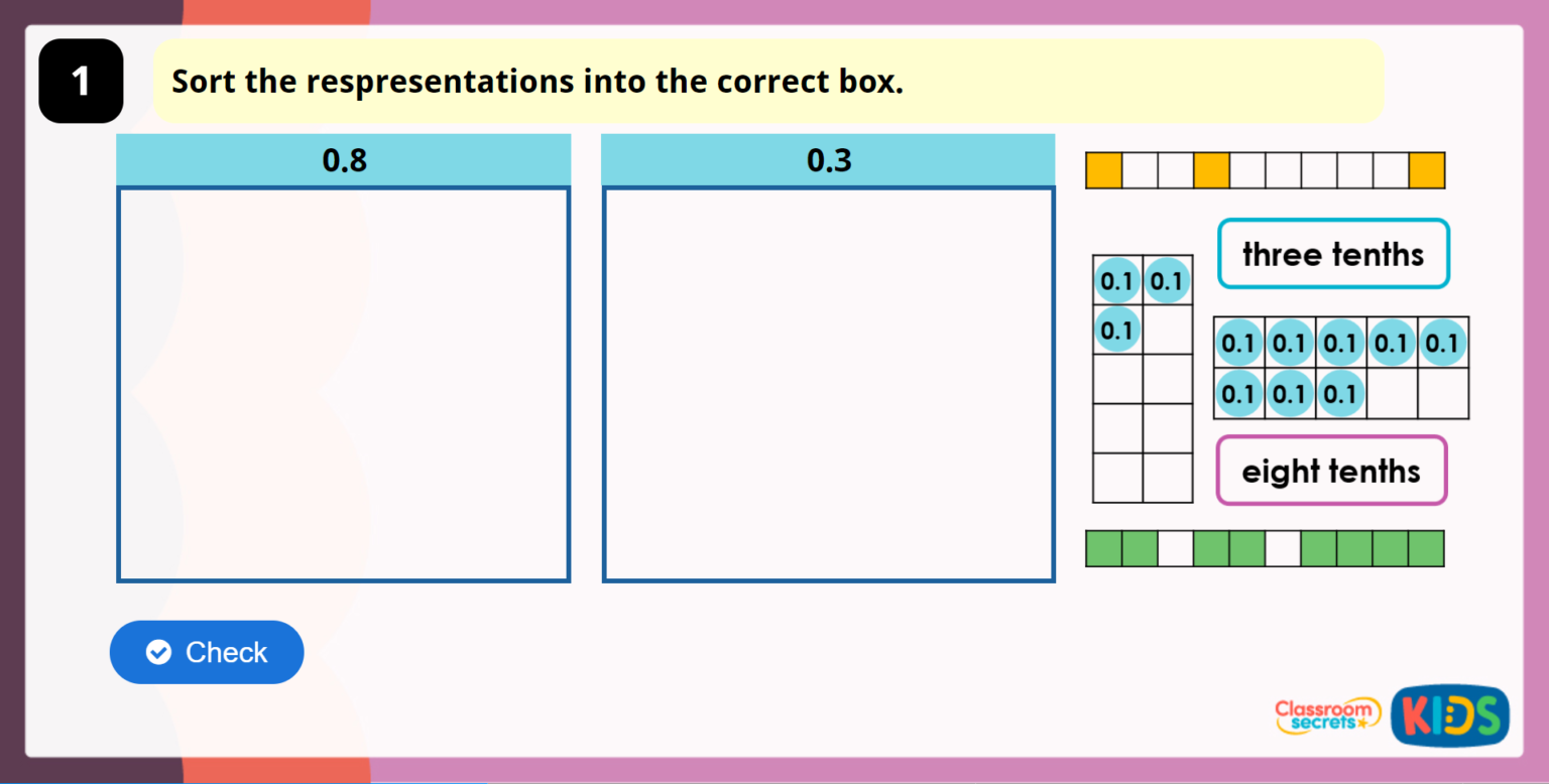 Year 4 Tenths as Decimals Game Classroom Secrets Kids