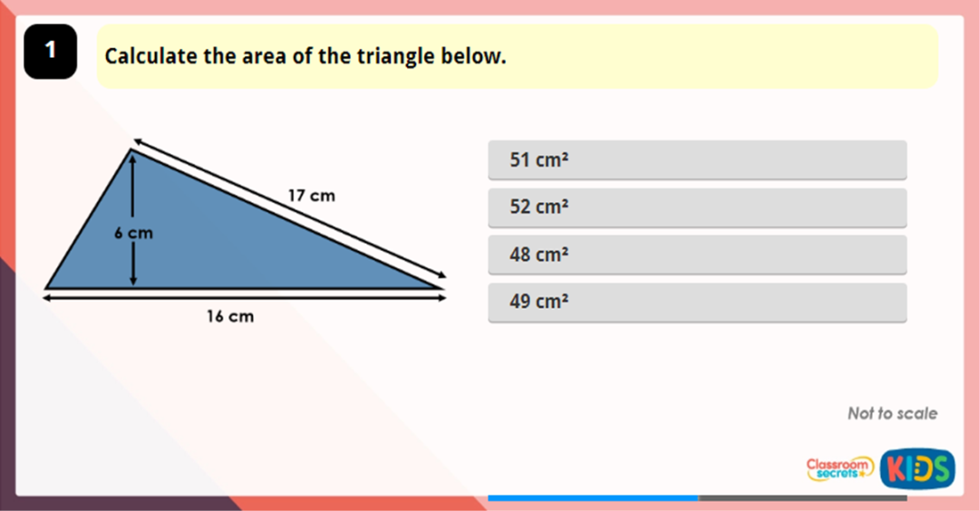 Year 6 Area of a Triangle 3 Game Classroom Secrets Kids