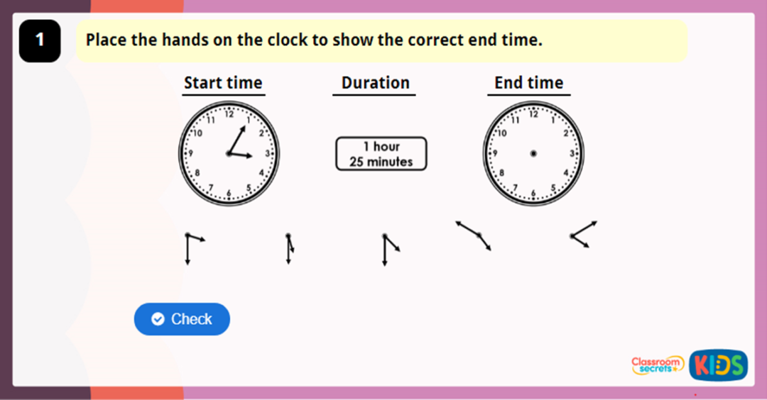 Year 3 Start and End Times Game | Classroom Secrets Kids