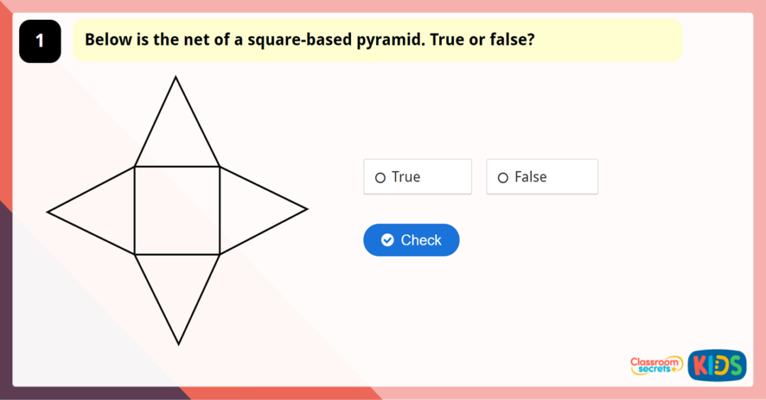 Year 6 Nets of 3D Shapes Game Classroom Secrets Kids