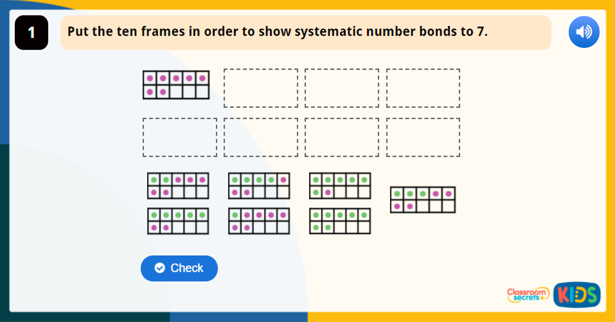 Year 1 Systematic Number Bonds Lesson Classroom Secrets Classroom Secrets