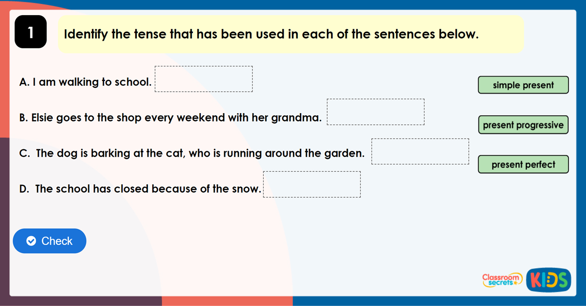 Year 6 Present Tense Lesson – Classroom Secrets | Classroom Secrets