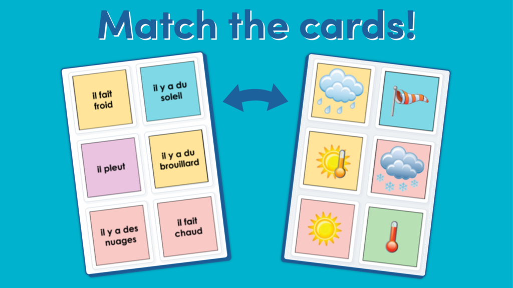 Year 3 French The Weather Matching Game
