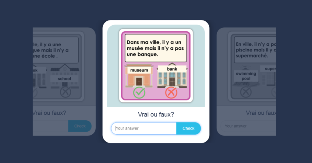 Year 5 French Towns and Cities Flashcards
