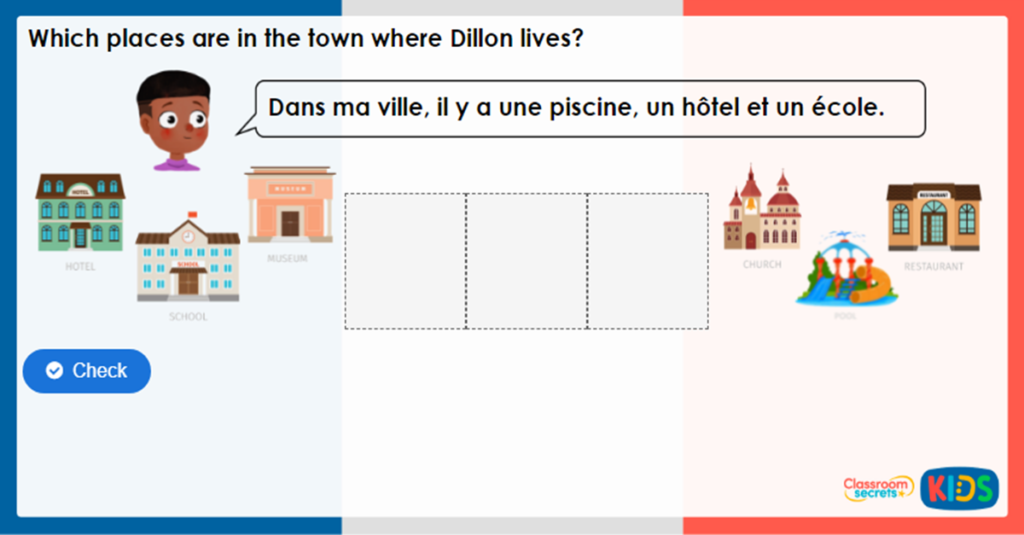 Year 4 French My Town Game